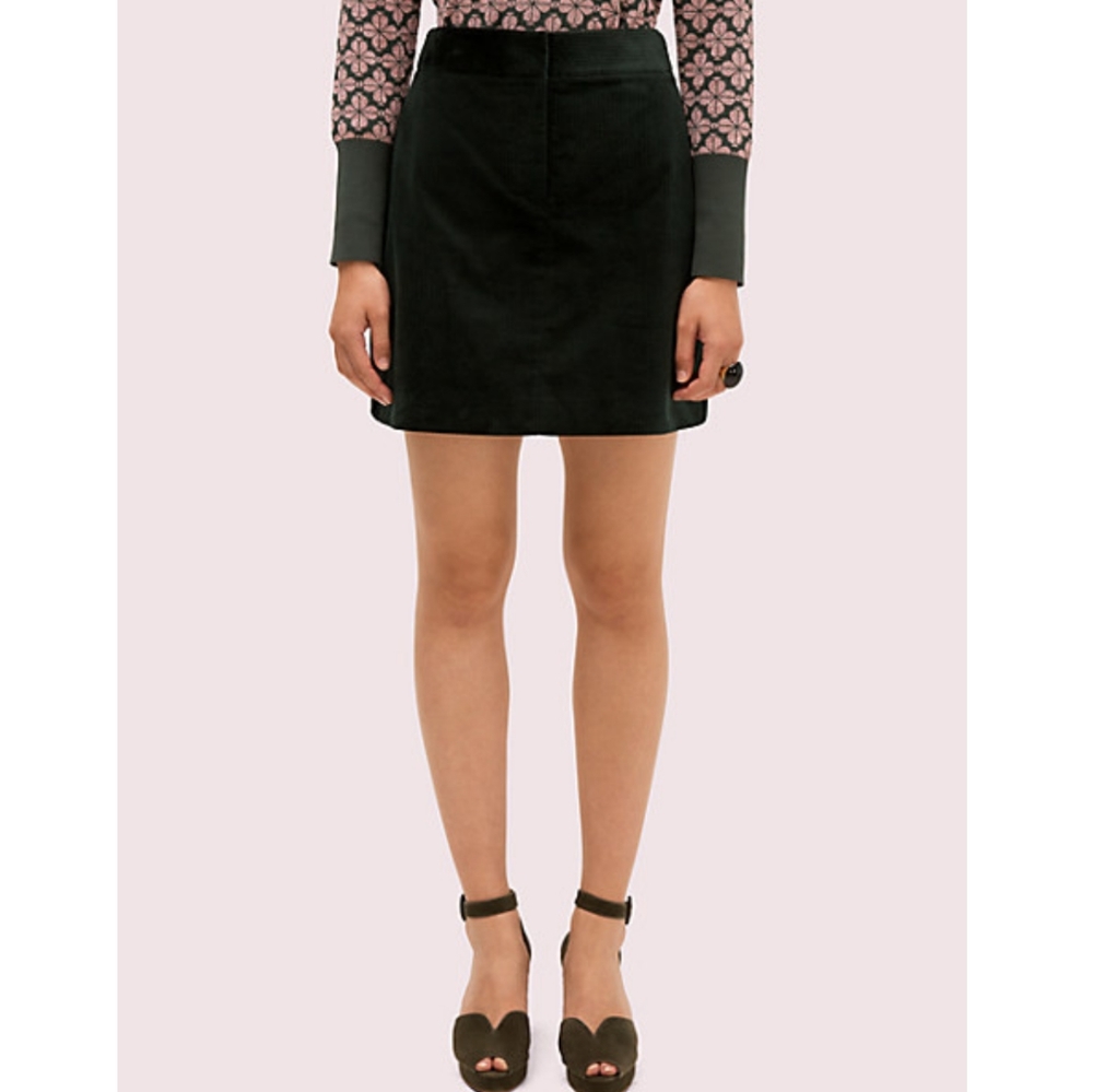 Kate Spade Twill A-line Skirt Black Size 8
